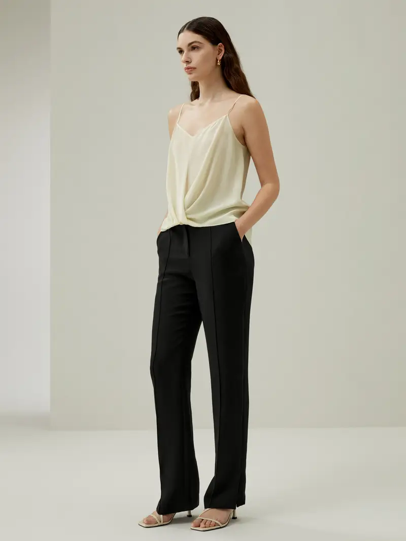 Sottogiacca Donna Seta Vestibilità Regolare Facile Da Abbinare Resiste Durante Tutte Le Stagioni Giglio Bianco