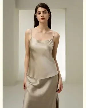 Sottogiacca Seta Donna Compatibile Con La Pelle100% Seta 100% Seta Disponibile In Albicocca Chiara Petite