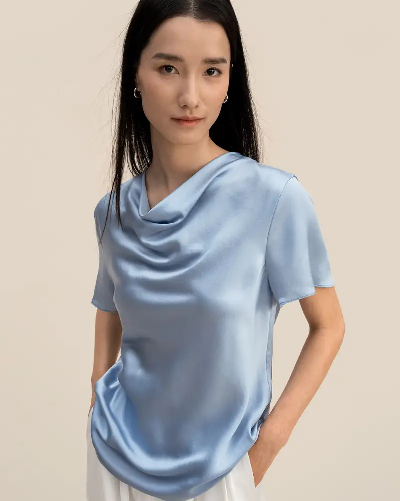 LILYSILK T-shirt Donna Blu 2925049