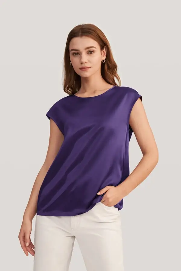 LILYSILK T-shirt Donna Viola 4083346