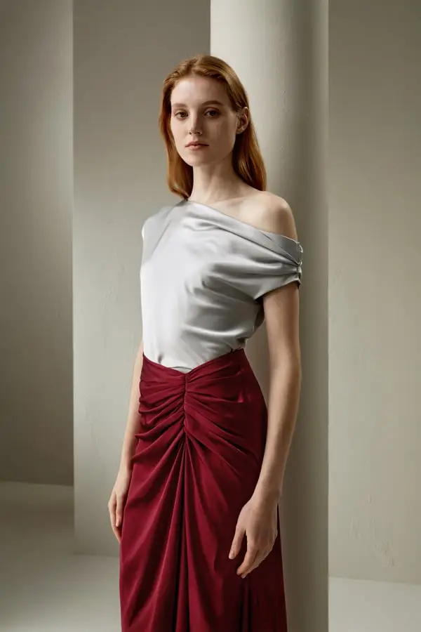 LILYSILK Top Donna Grigio 4083319