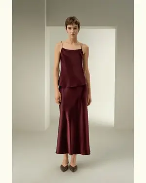 Top Seta Femmina Pura Seta Adatto A Molteplici Occasioni Per Le Persone Allergiche Pinot Nero