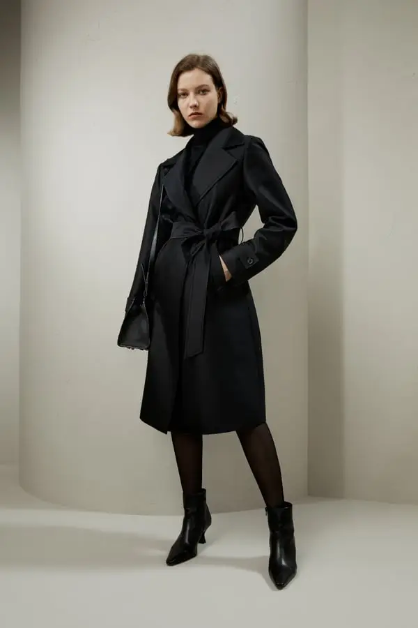 LILYSILK Trench Donna Nero 4223945