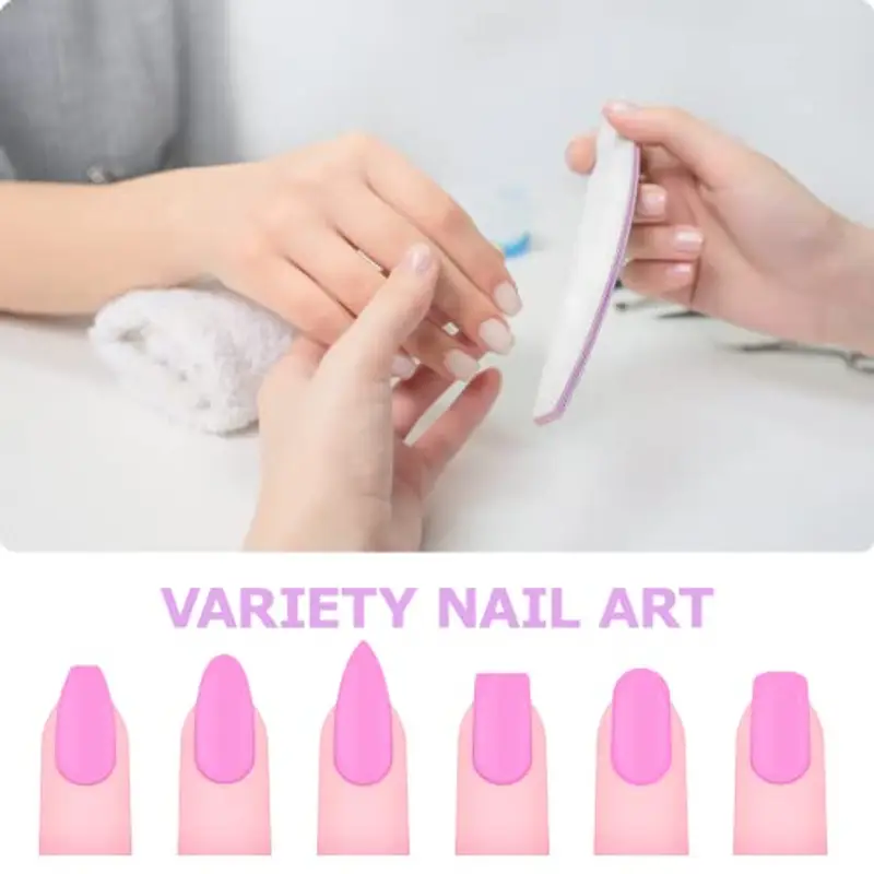 Lima per unghie, 20 Pezzi Lima unghie Professionale a Doppia Faccia Riutilizzabile 100/180 Grana per Uso Domestico e Salone, Gomma, Carta, Vetro, Bianco miniatura 3