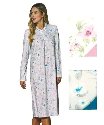 Camicia da notte donna in jersey di caldo cotone Linclalor 92220