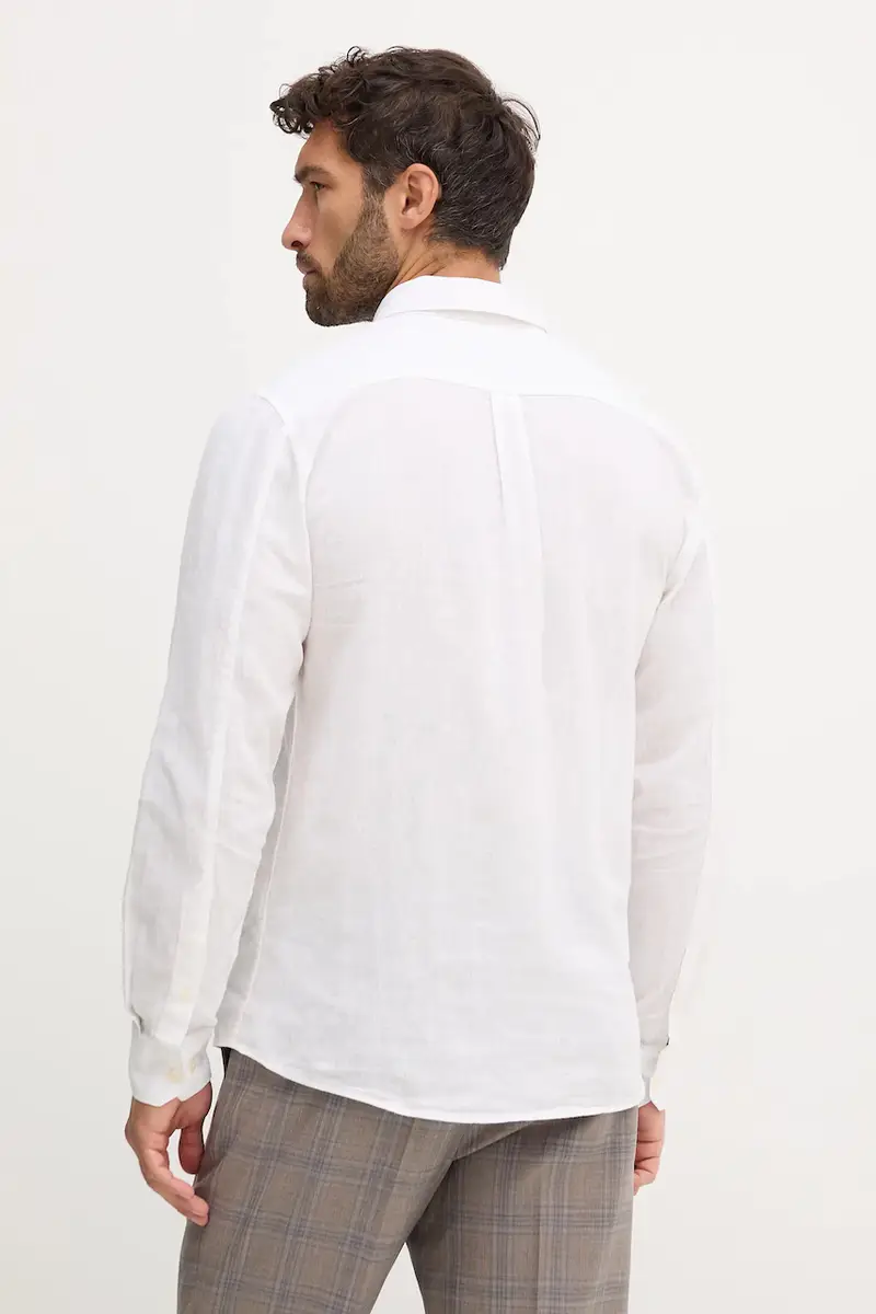 camicia di lino uomo colore verde 30.220276 Bianco miniatura 3