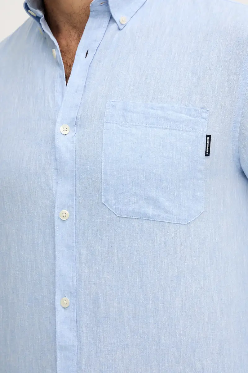 camicia di lino uomo colore verde 30.220276 Blu miniatura 5