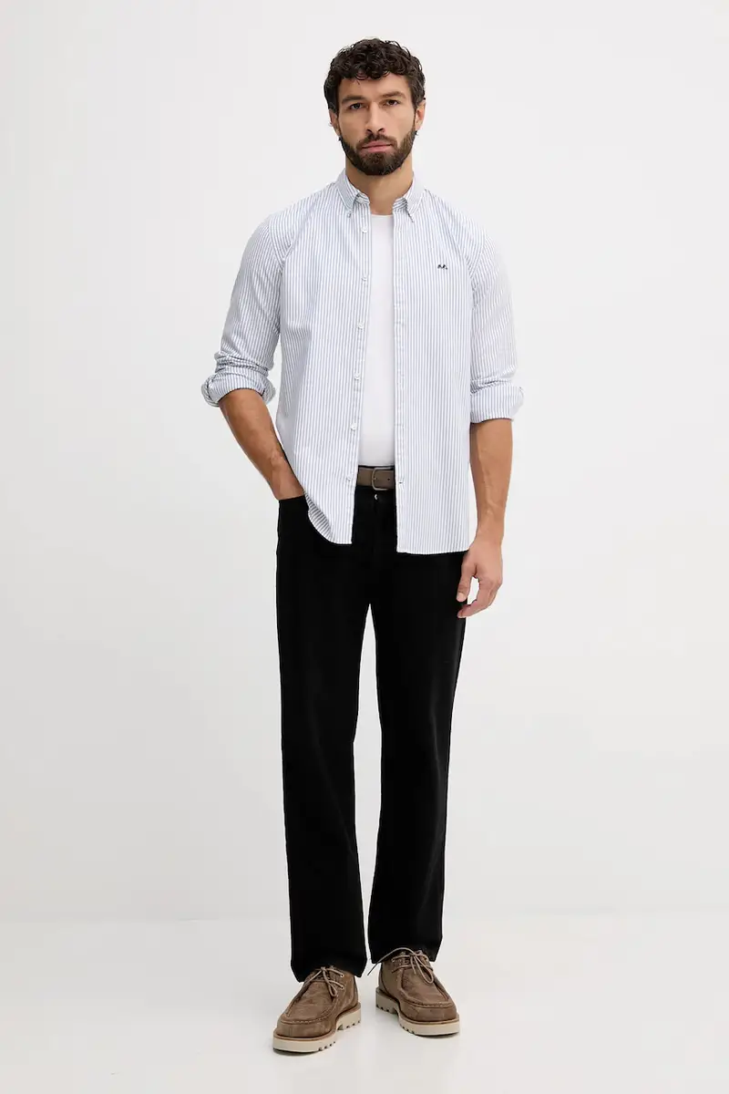 camicia in cotone uomo colore blu 30.225020 miniatura 2