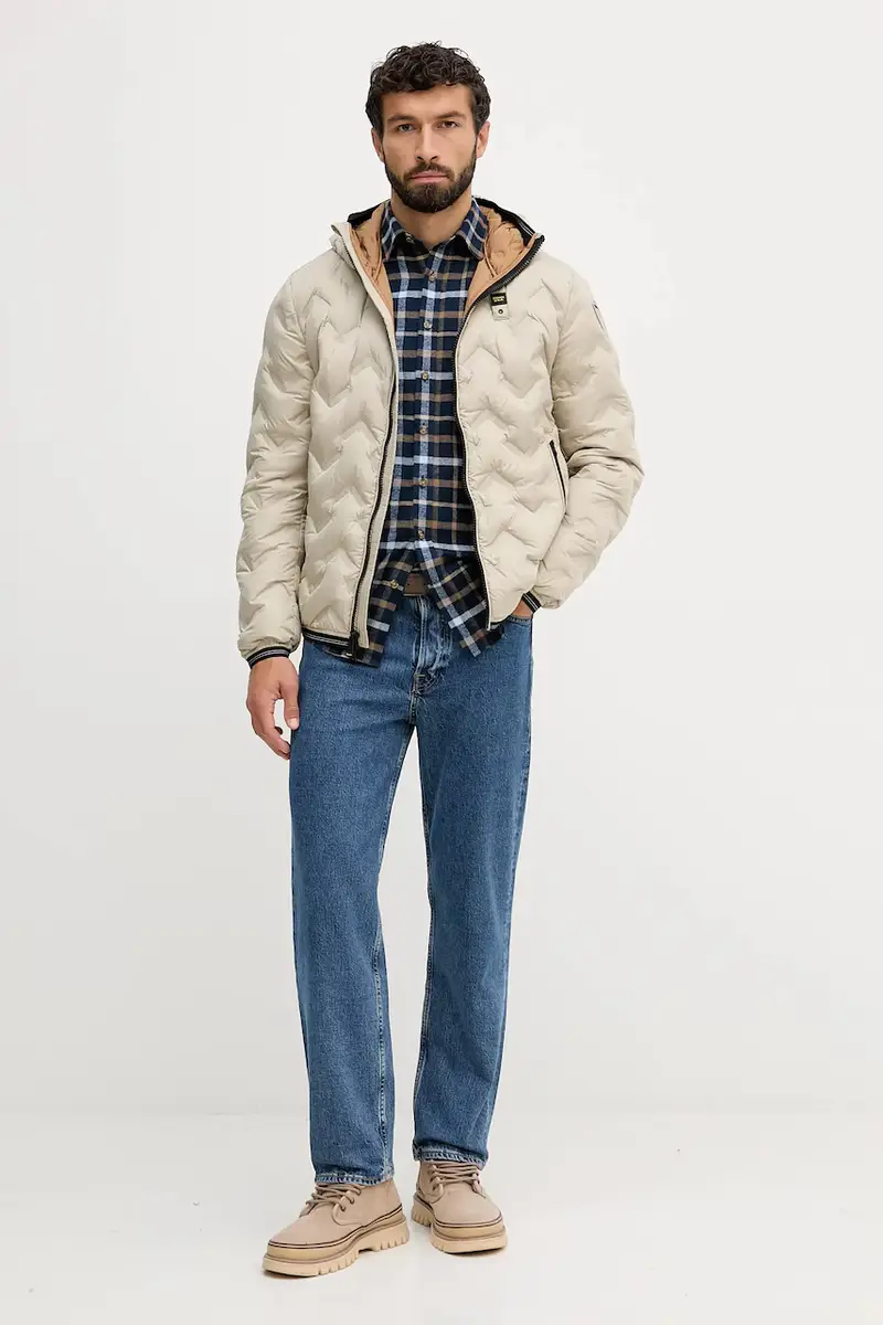 camicia in cotone uomo colore blu navy 30-203792 miniatura 2