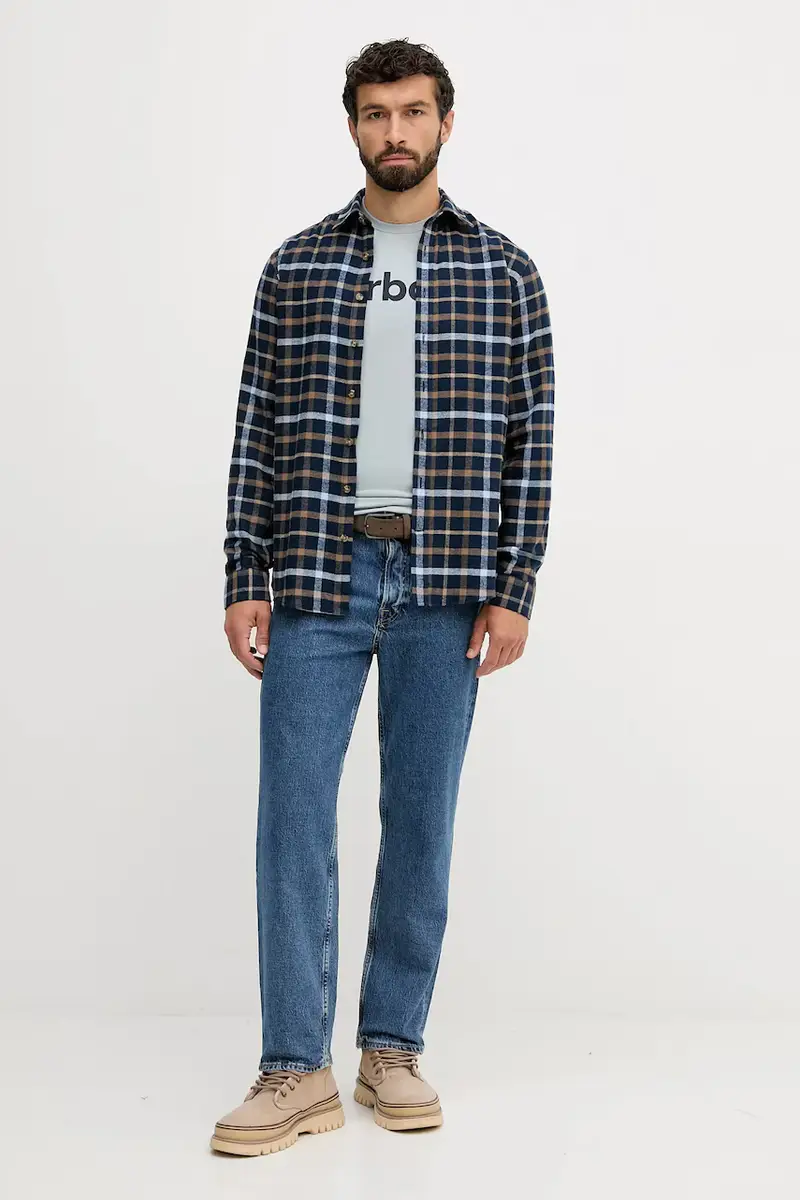 camicia in cotone uomo colore blu navy 30-203792 miniatura 4