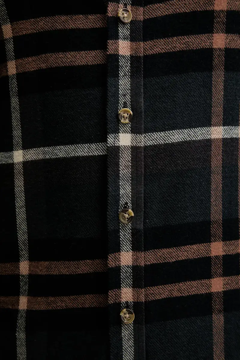 camicia in cotone uomo colore nero 30-203792 miniatura 5