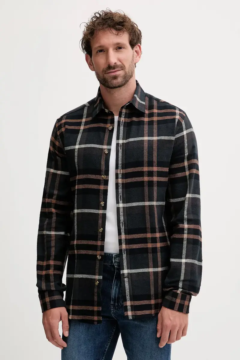 camicia in cotone uomo colore nero 30-203792