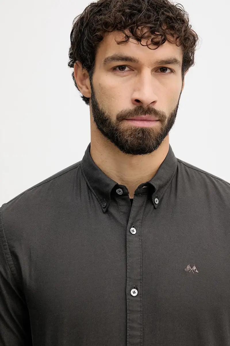 camicia in cotone uomo colore verde 30.225020 miniatura 4