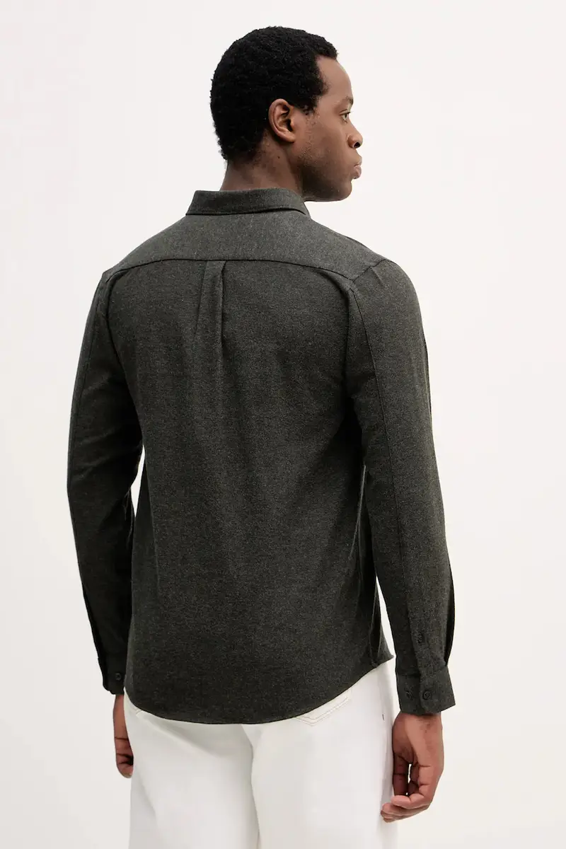 camicia in cotone uomo colore verde 30.225050 miniatura 3