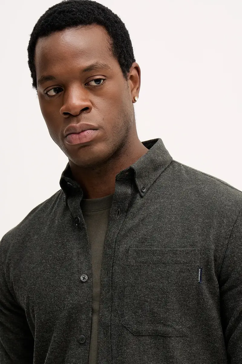 camicia in cotone uomo colore verde 30.225050 miniatura 4