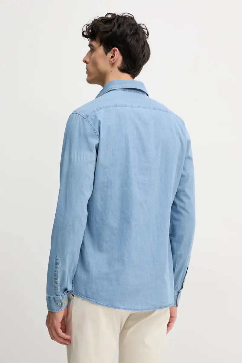 camicia uomo colore blu 30-203652 miniatura 3