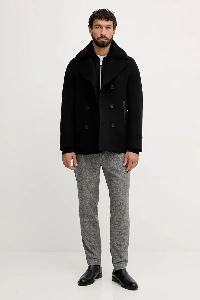 cardigan con lana colore nero 30.825045 miniatura 2