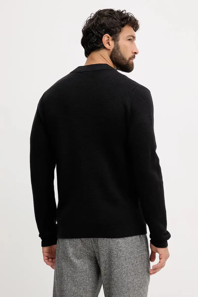 cardigan con lana colore nero 30.825045 miniatura 3