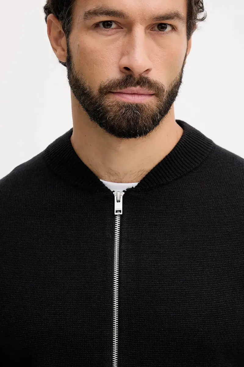 cardigan con lana colore nero 30.825045 miniatura 4