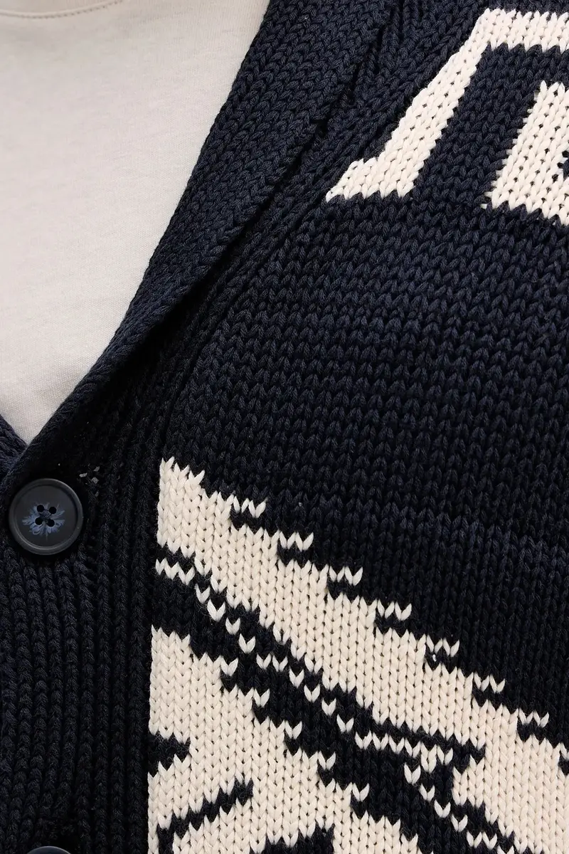 Lindbergh Cardigan Uomo Blu 3918850 miniatura 5