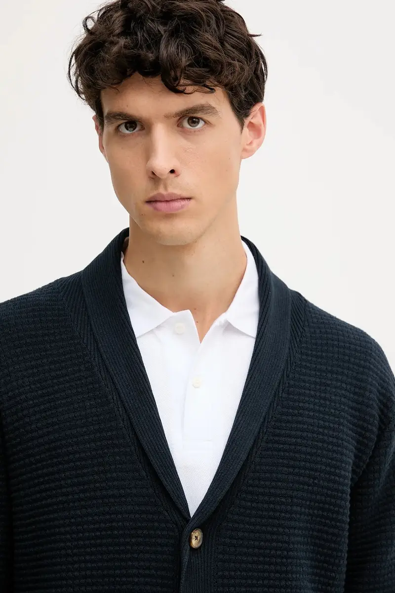 Lindbergh Cardigan Uomo Blu 3595818 miniatura 4