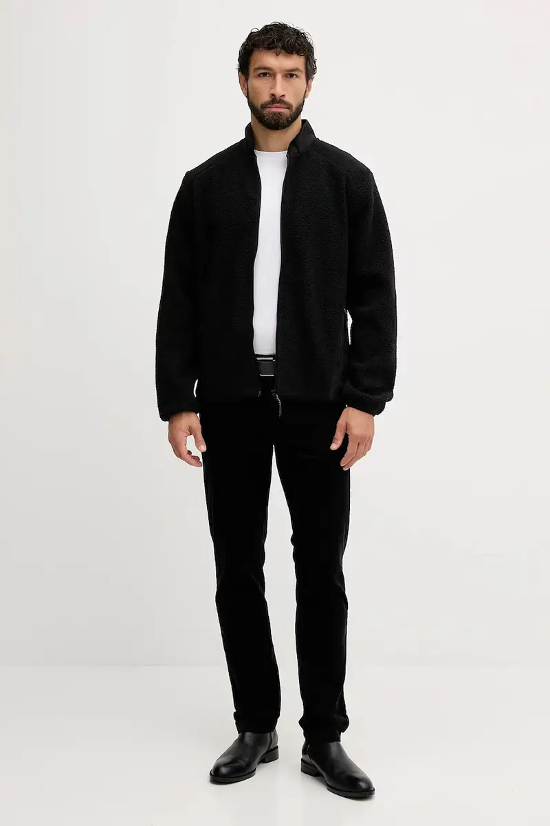 felpa in pile uomo colore nero 30-300092A miniatura 2