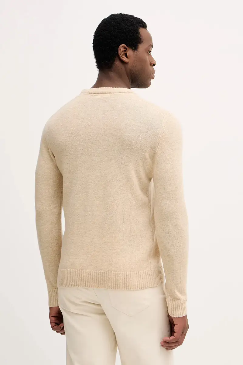 maglione con lana colore beige 30.800220 miniatura 3