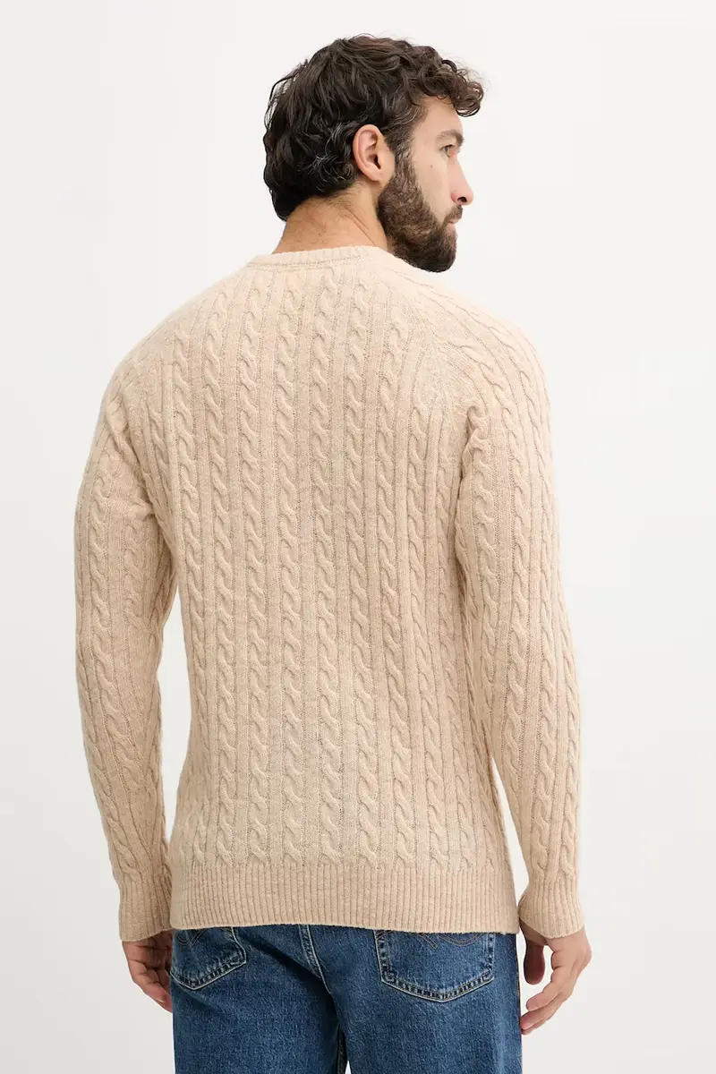 maglione con lana colore beige 30.800227 miniatura 3