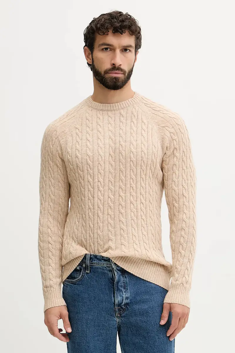 maglione con lana colore beige 30.800227