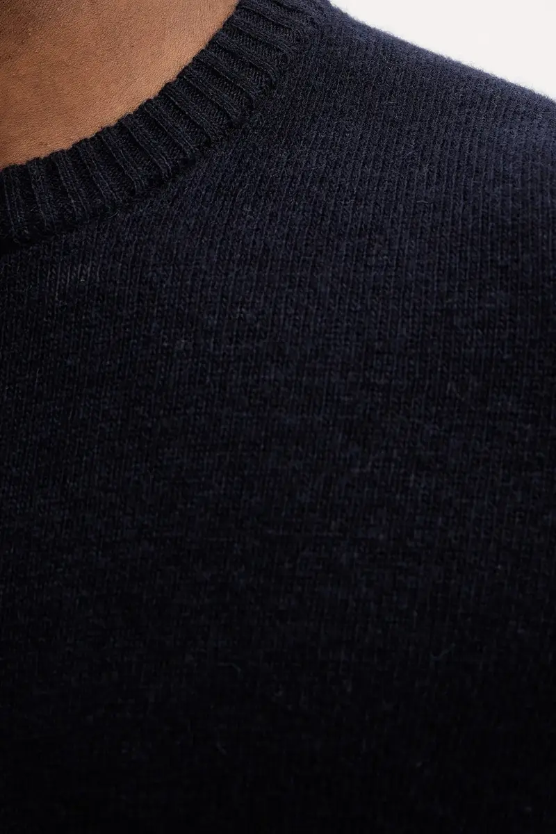 maglione con lana colore blu navy 30.800220 miniatura 5