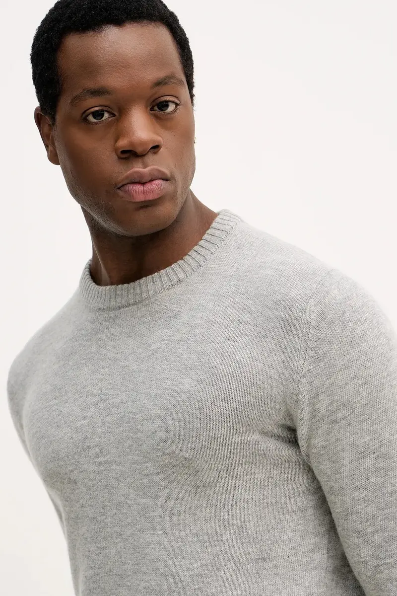 maglione con lana colore grigio 30.800220 miniatura 4