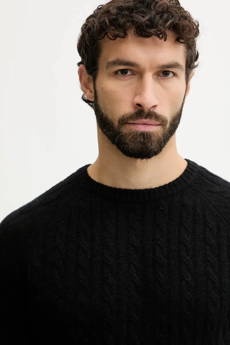 maglione con lana colore nero 30.800227 miniatura 4