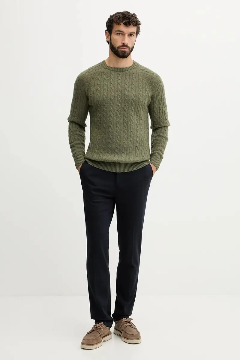 maglione con lana colore verde 30.800227 miniatura 2