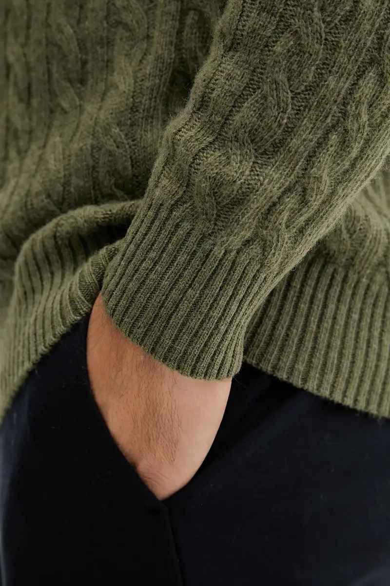 maglione con lana colore verde 30.800227 miniatura 5