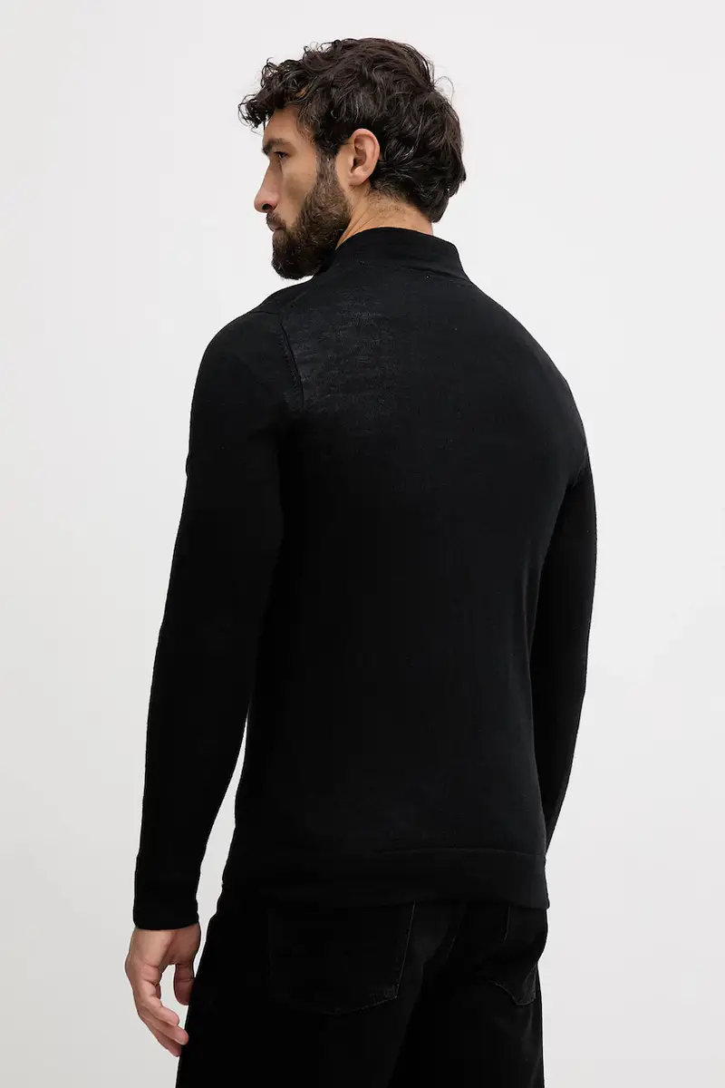 maglione in lana uomo colore nero 30.800055 miniatura 3