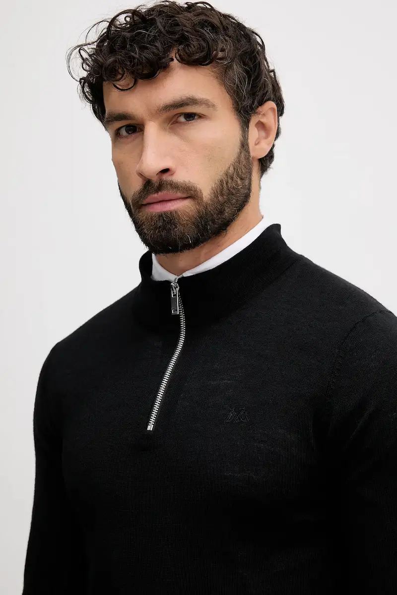 maglione in lana uomo colore nero 30.800055 miniatura 4