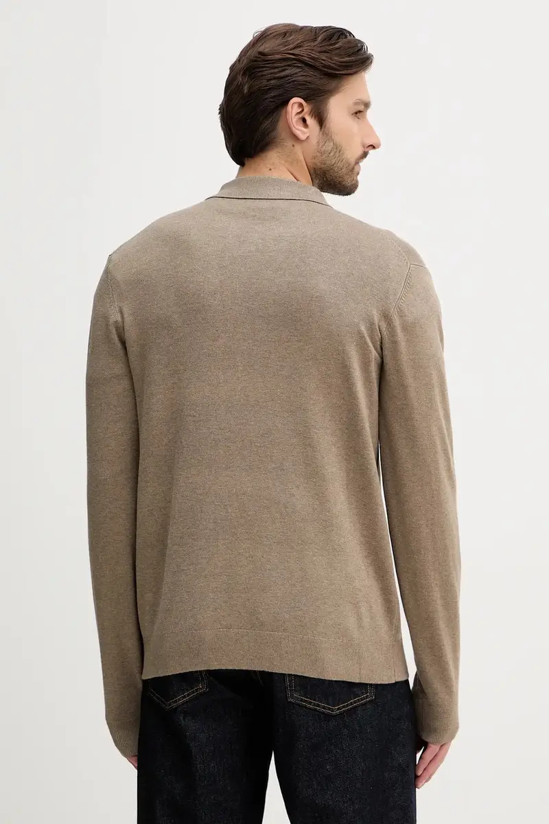 maglione uomo colore marrone 30-800144 Beige miniatura 3