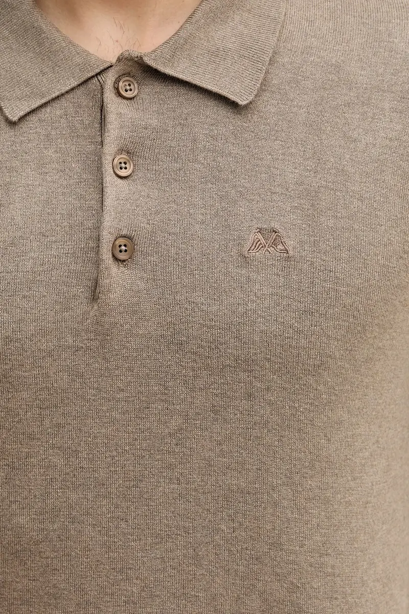 maglione uomo colore marrone 30-800144 Beige miniatura 5