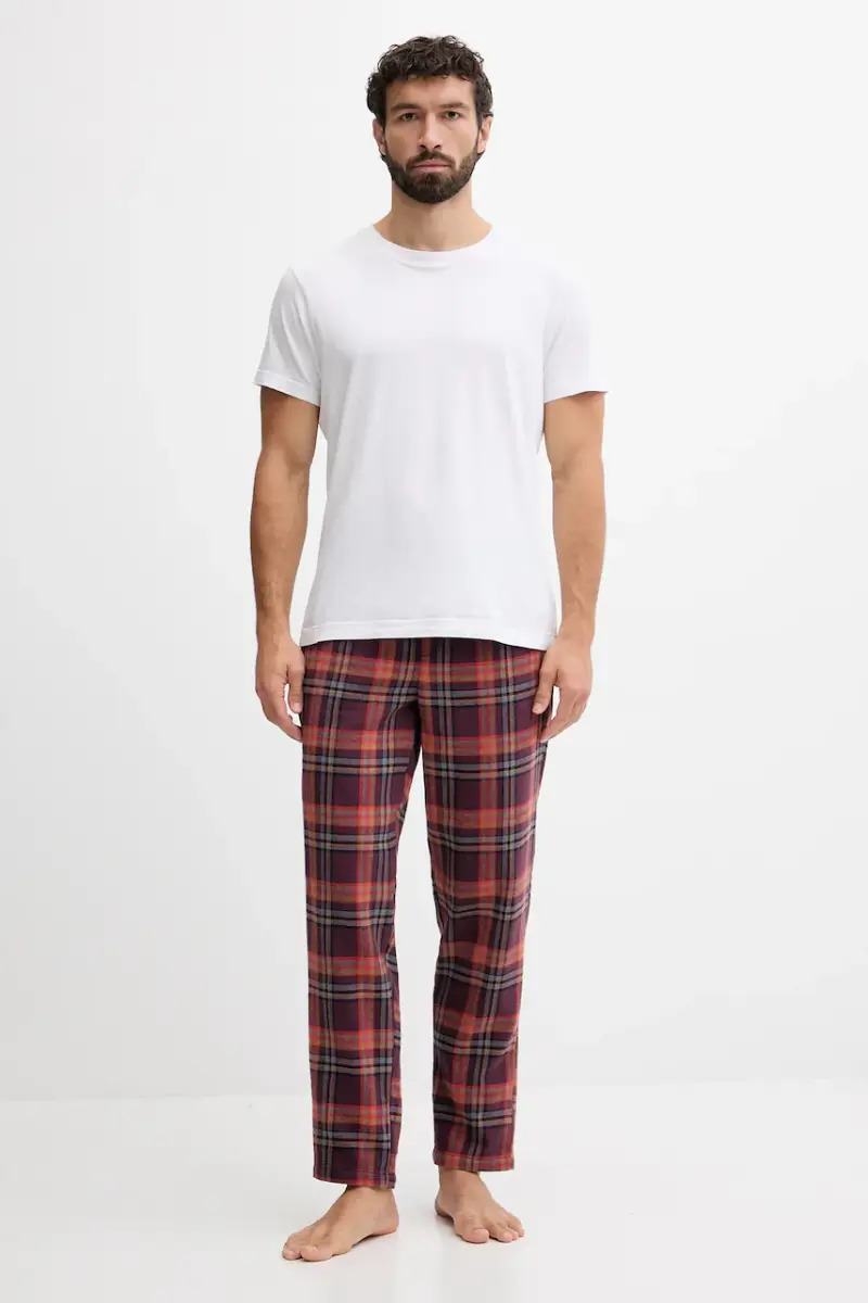 pantaloni notte in lana uomo colore granata 30.997528 miniatura 2