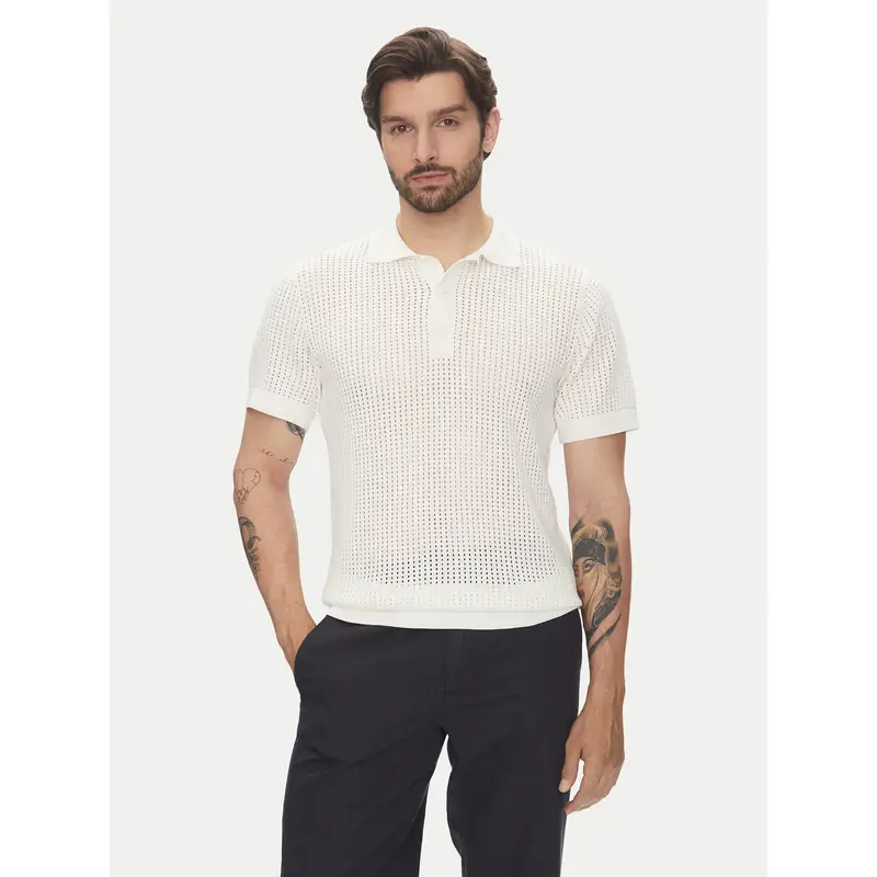 Polo 30-804126 Écru Relaxed Fit Crema