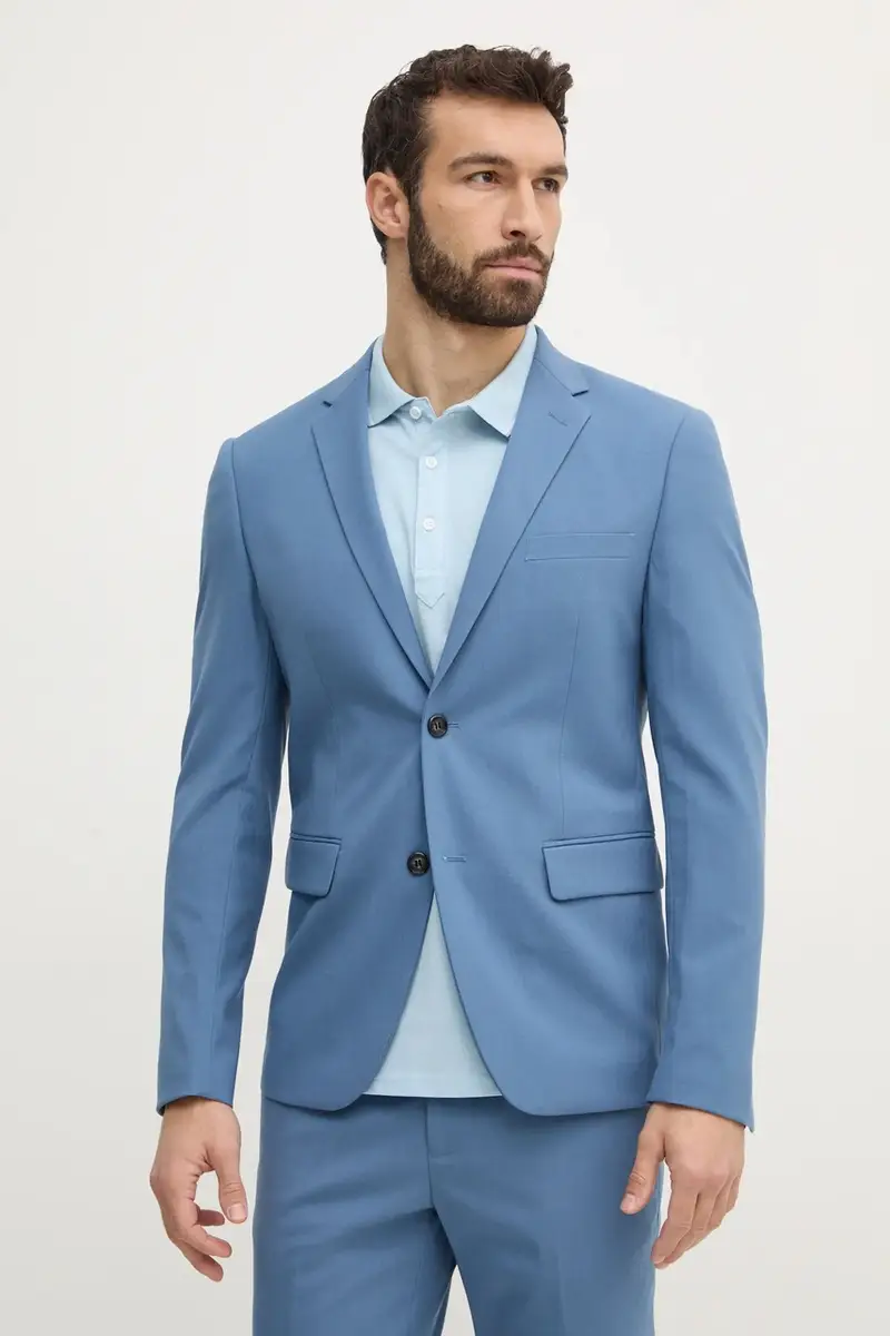 Lindbergh Vestito blu in poliestere riciclato miniatura 3