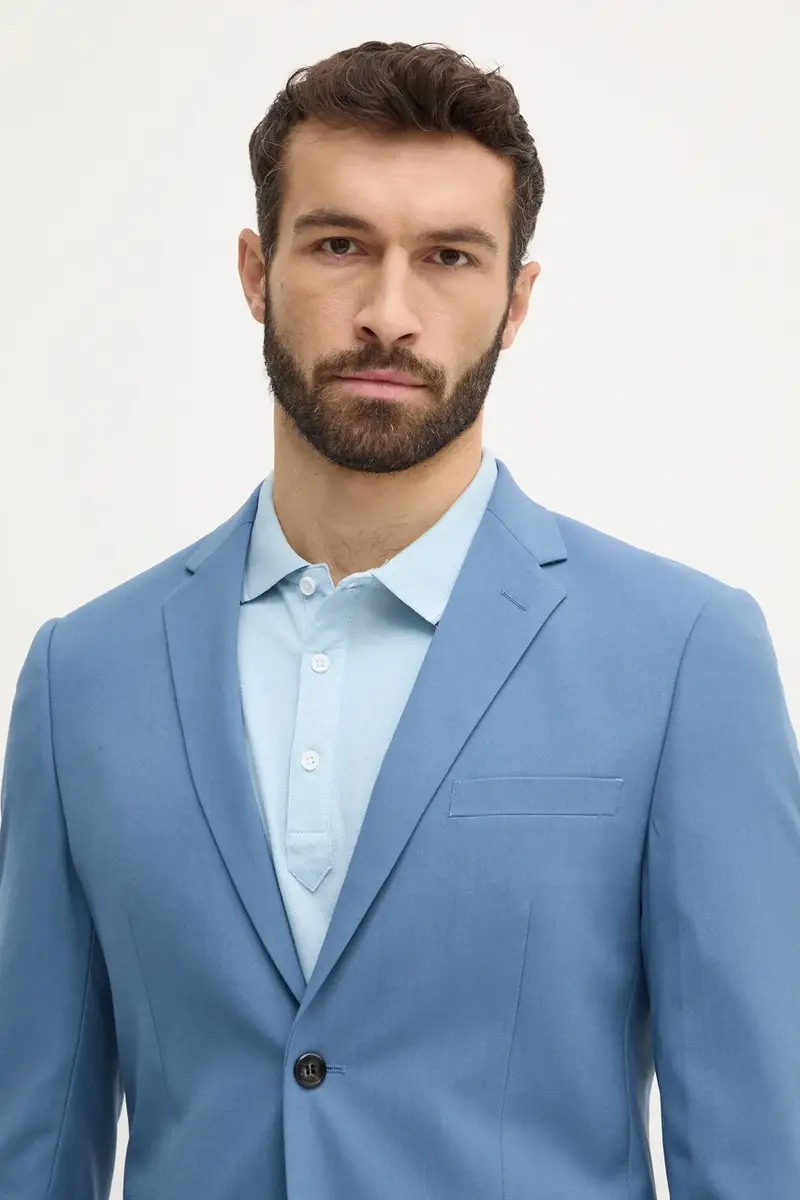 Lindbergh Vestito blu in poliestere riciclato miniatura 5