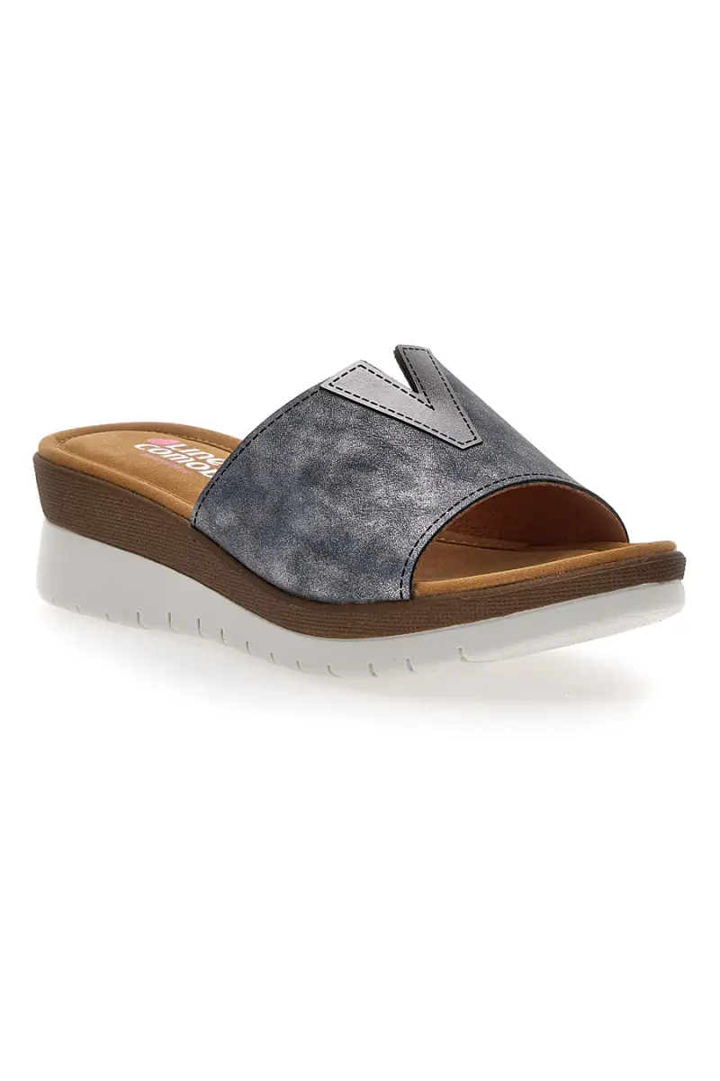 Ciabatte Blu con Platform Linea Comoda 6526 [BLUE] miniatura 2