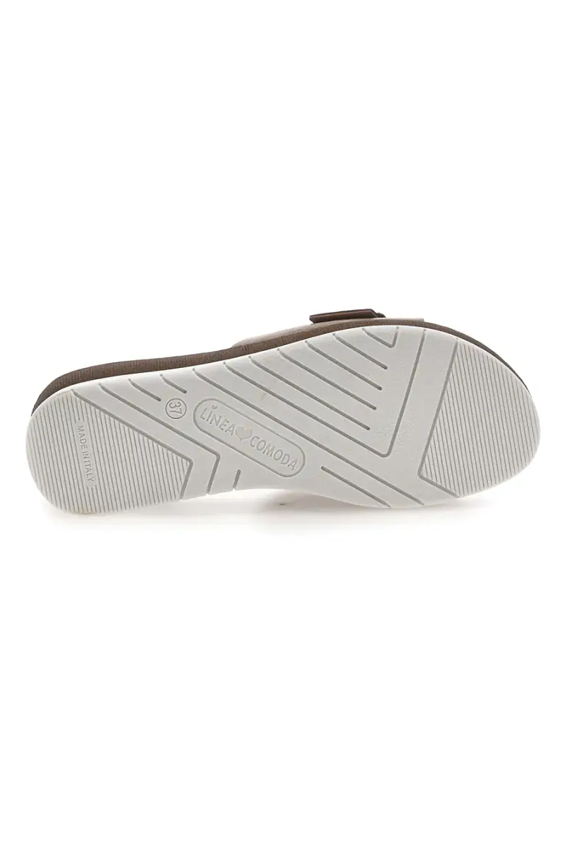 Ciabatte bronzo con fibbia e plantare comfort Linea Comoda 7185 [BRONZO] miniatura 5