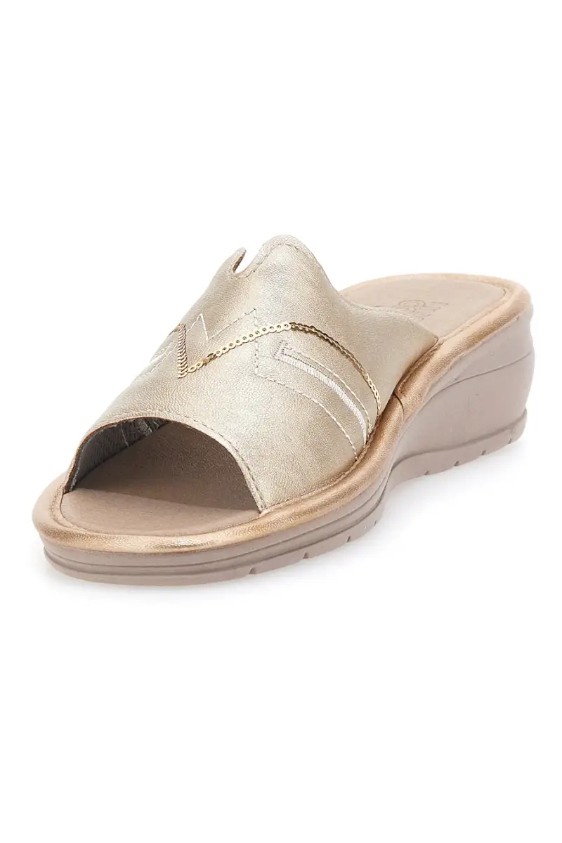 Ciabatte Platino con Dettagli Dorati LINEA COMODA 7225 [PLATINO] miniatura 4