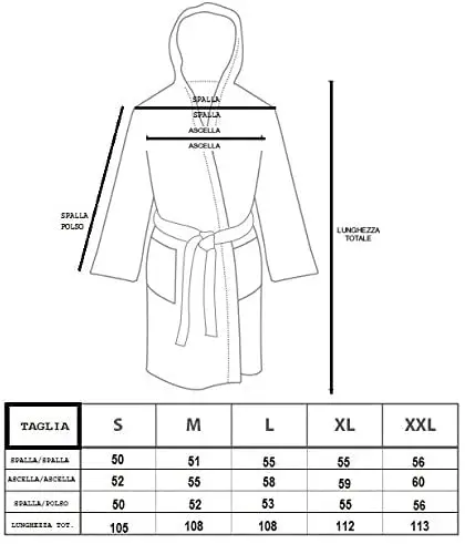 Lingerie Shop Accappatoio con Cappuccio in Spugna 100% Cotone Tinta Unita Uomo Donna Unisex miniatura 2