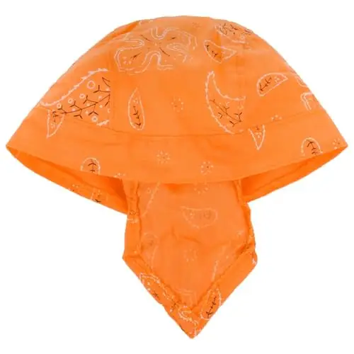LIPODO Bandana per Bambini Fantasia Classica - 51-55 cm - Estiva - Fazzoletto in Cotone Primavera/Estate Arancia Taglia miniatura 2