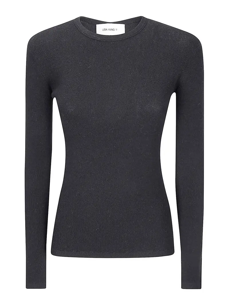 T-shirt a maniche lunghe Vivian Nero