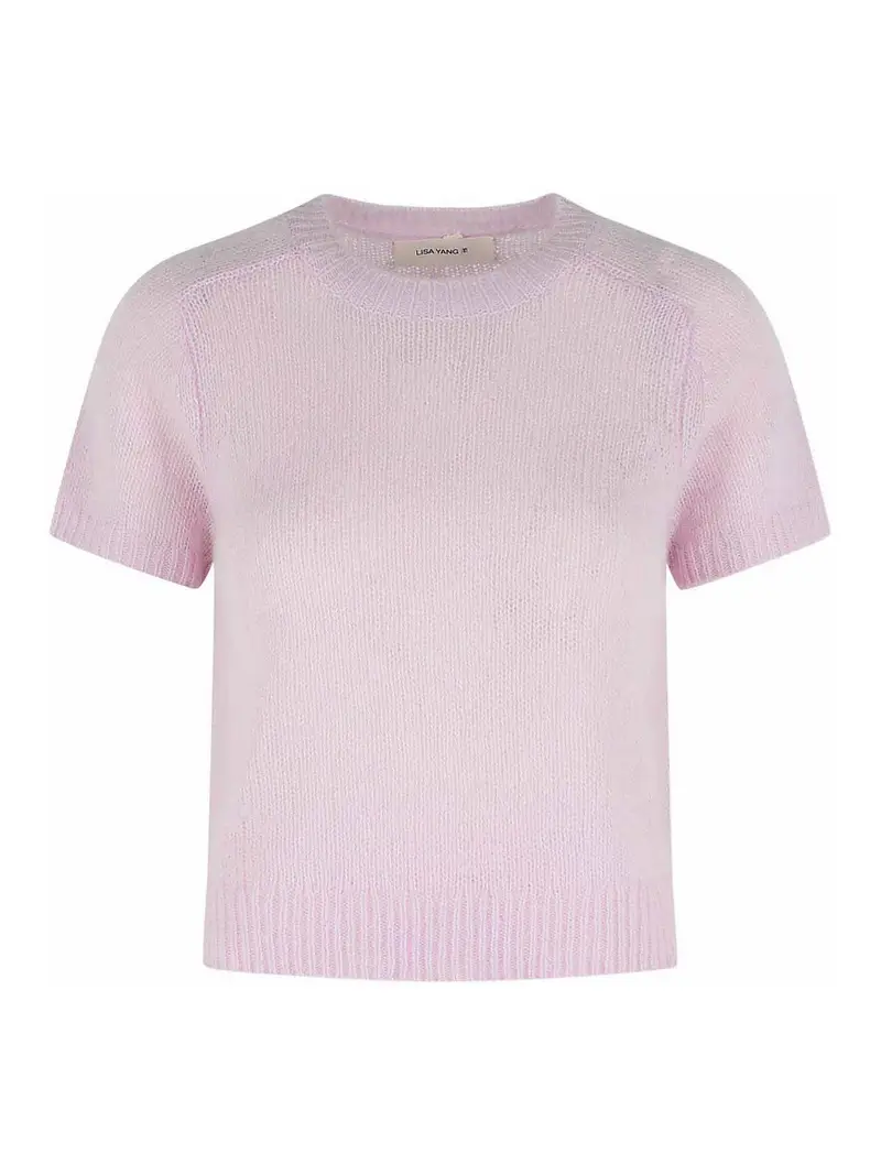 T-shirt Siona Soft Dahlia in cashmere e seta Color Carne E Neutri