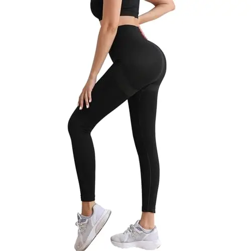 Lishang Leggins Sportivi da Donna Push Up Vita Alta Scrunch Pantaloni Palestra Dimagranti Anticellulite Pantacollant